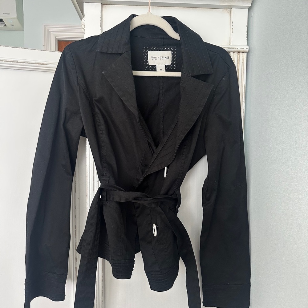 WHBM black jacket with belt